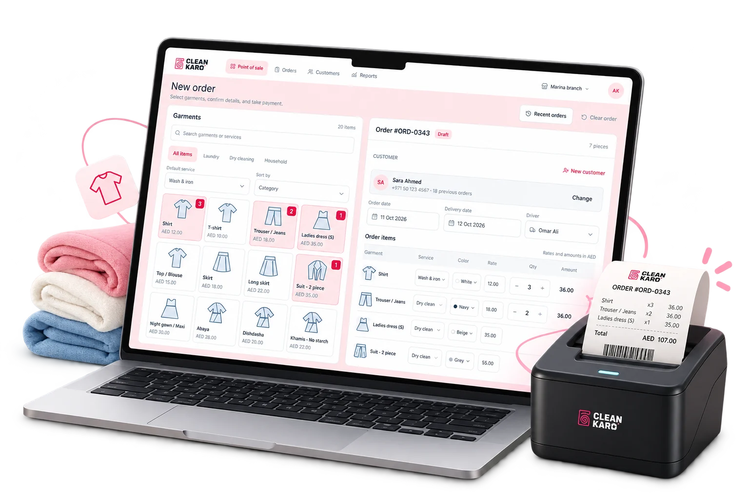 Laundry POS Software in CleanKaro