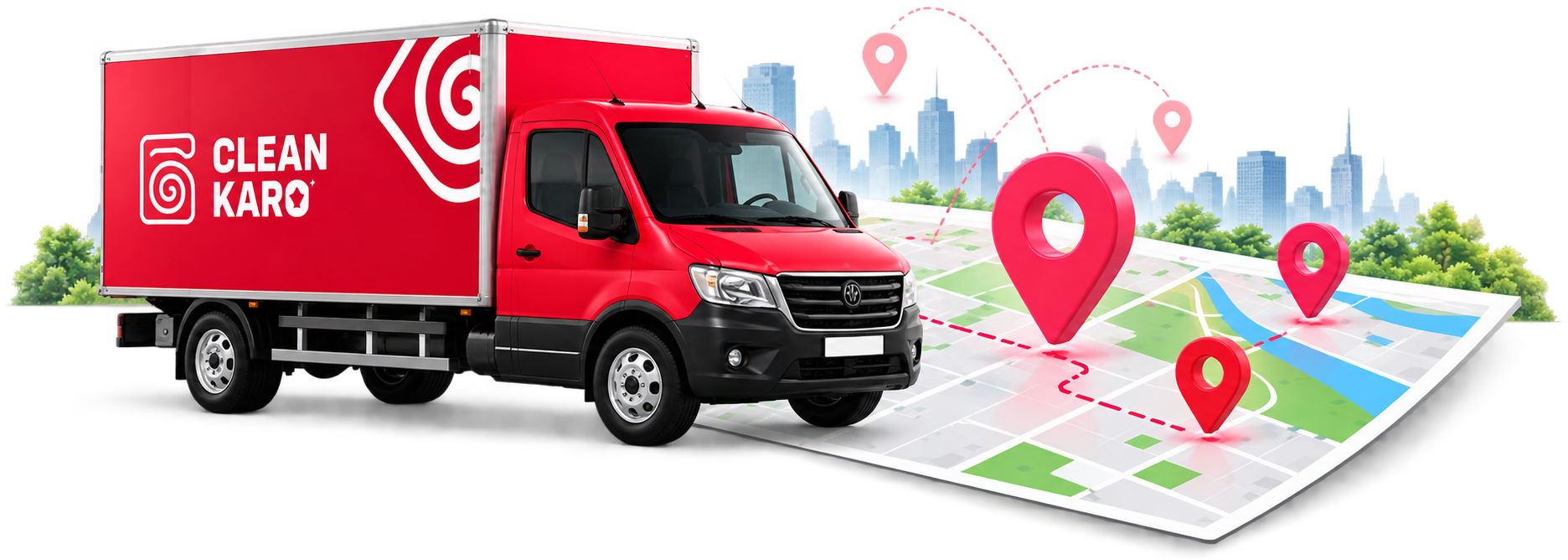 CleanKaro manages laundry delivery routes and drivers across the city