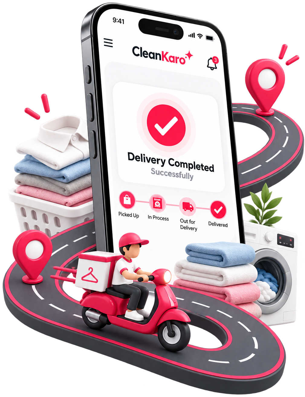 CleanKaro tracks every laundry order from pickup to delivery